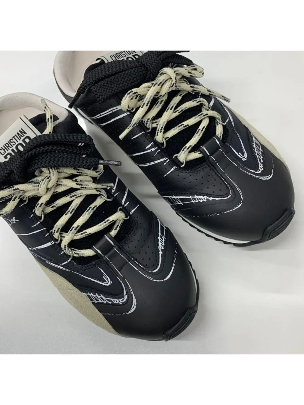 Dior D-sketch Nylon Suede Sneakers